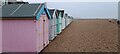 TM3236 : Beach huts, Felixstowe by Christopher Hilton