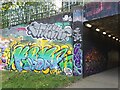 SE3118 : Horbury Underpass of Graffiti by Phillip De-Vere