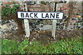 TG2322 : Back Lane sign by Geographer