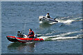 NU0152 : Sea anglers on the Tweed Estuary by Walter Baxter