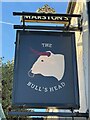 SK4633 : The sign of The Bull's Head by David Lally