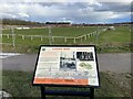 SJ8146 : Interpretation board and football field at Silverdale by Jonathan Hutchins