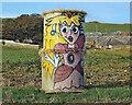 NT9167 : Decorative bales at a pumpkin field at St Abbs by Walter Baxter