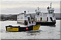 SZ0386 : Chain ferry and fishing boat by David Martin