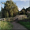 SP3272 : Footbridge over the River Sowe, Stoneleigh  by A J Paxton