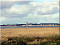 SZ1692 : View from Stanpit Marsh Nature Reserve to Christchurch by Rod Grealish