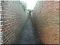 SE6052 : Walled footpath off Huntington Road, York by Christine Johnstone