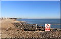 TQ6200 : Northeast view of rock armour on beach 65, Eastbourne, East Sussex by Adrian Diack