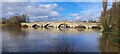 SJ5409 : Atcham Bridge and the River Severn in spate by Christopher Hilton