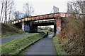 NS4763 : Bridge and pipe bridge by Richard Sutcliffe