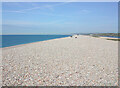 SY6675 : View north-west along Chesil Beach by Rod Grealish