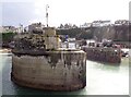 SW8062 : Newquay Harbour - South Pier from the North Pier by Rob Farrow