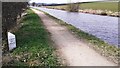 SD9553 : Looking NW along Leeds and Liverpool Canal at 32¼ miles from Leeds by Roger Templeman