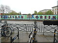 TQ2384 : Willesden Green lettering on railway bridge by David Hillas