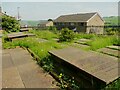 SE0819 : Grave slabs in front of St Andrew's Church, Stainland by Humphrey Bolton