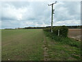 SE8835 : Waymarked public footpath, Yorkshire Wolds by Christine Johnstone