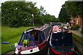 SP6480 : Canal boats in the dock at the end of the Welford Arm by Christopher Hilton