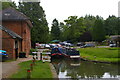 SP6480 : Narrowboats in the dock at the end of the Welford Arm by Christopher Hilton