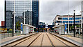 SP0686 : Tramlines in Broad Street in Birmingham by Roger  D Kidd