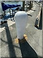 SH4762 : Mooring bollard at Cei Llechi, Caernarfon by Meirion