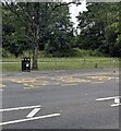 ST2990 : Litter bin alongside a Bettws Lane bus stop, Newport by Jaggery