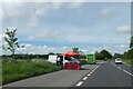 SU6231 : Lay-by with strawberry stall, by A31 westbound, near Ropley Dean by David Smith