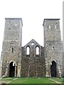 TR2269 : Reculver - Western end from inside the ruins by Rob Farrow