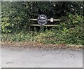 SO3614 : Welsh and English names on a Firs Road roundel, Llanvapley, Monmouthshire by Jaggery