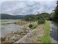 SH6516 : Rocky shoreline along the Mawddach Trail by Mat Fascione