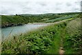 SN0339 : The Pembrokeshire Coast Path approaching Aber Rhigian Beach by Jeff Buck