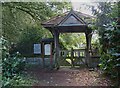 NX9856 : Lych gate at Arbigland Burial Ground by Dave Croker