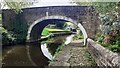 SE1238 : View through Leeds & Liverpool Canal Bridge #206 towards Dowley Gap Locks by Roger Templeman