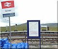 NN3566 : Onward Travel Information at Corrour Station by Gerald England