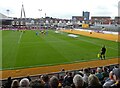 ST3188 : Crewe take a free kick at Rodney Parade by Roger Cornfoot