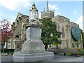 SD6827 : Queen Victoria statue outside Blackburn cathedral  by Stephen Craven