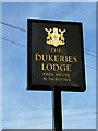 SK6266 : The sign of The Dukeries Lodge by David Lally