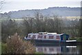 SP9317 : Mooring between Seabrook Locks by David Martin