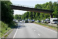 SX8493 : Bridge over the A30 near to Pathfinder Village by David Dixon