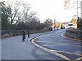 SE2535 : New bollards and markings on Wyther Lane Bridge by Stephen Craven