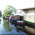 SD9851 : Narrowboat moorings by Gerald England