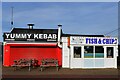 TG5017 : Hemsby, Beach Road: Two food businesses by Michael Garlick