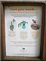 TQ0194 : Information Poster at Philipshill Wood (2) by David Hillas