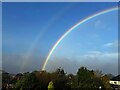 SK3481 : Double rainbow over a suburban garden by James Hogg