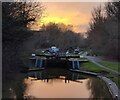 SK5701 : Winter Solstice 2024 sunset over Aylestone Mill Lock by Mat Fascione