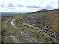 NS6979 : Disused Reservoir Embankment by Chris Upson