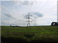 SE4734 : Pylons off Coldhill Lane, near Sherburn in Elmet by Bill Henderson