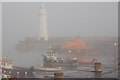 J5980 : A foggy day at Donaghadee harbour by Albert Bridge