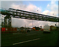 O0830 : Temporary bridge at the Red Cow roundabout by Steve  Fareham