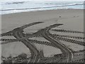 SZ1291 : Southbourne beach replenishment: the digger stopped here by Chris Downer