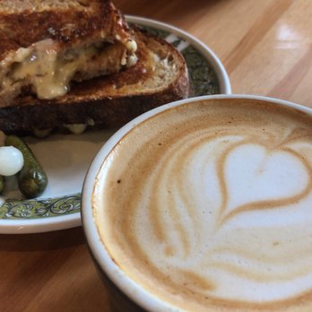 latte and bacon jam grilled cheese